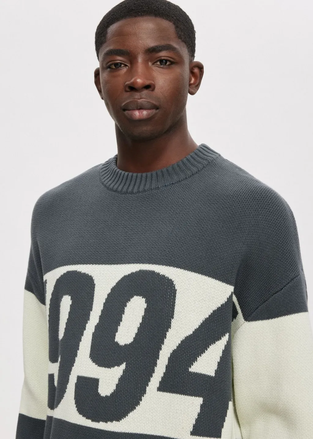 Truien En Vesten<The Sting Oversized colorblok trui donkergroen