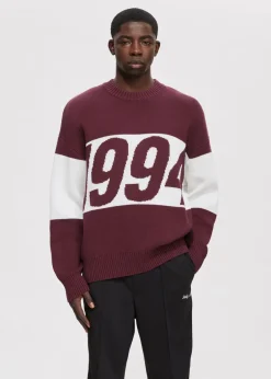 Truien En Vesten<The Sting Oversized colorblok trui bordeaux