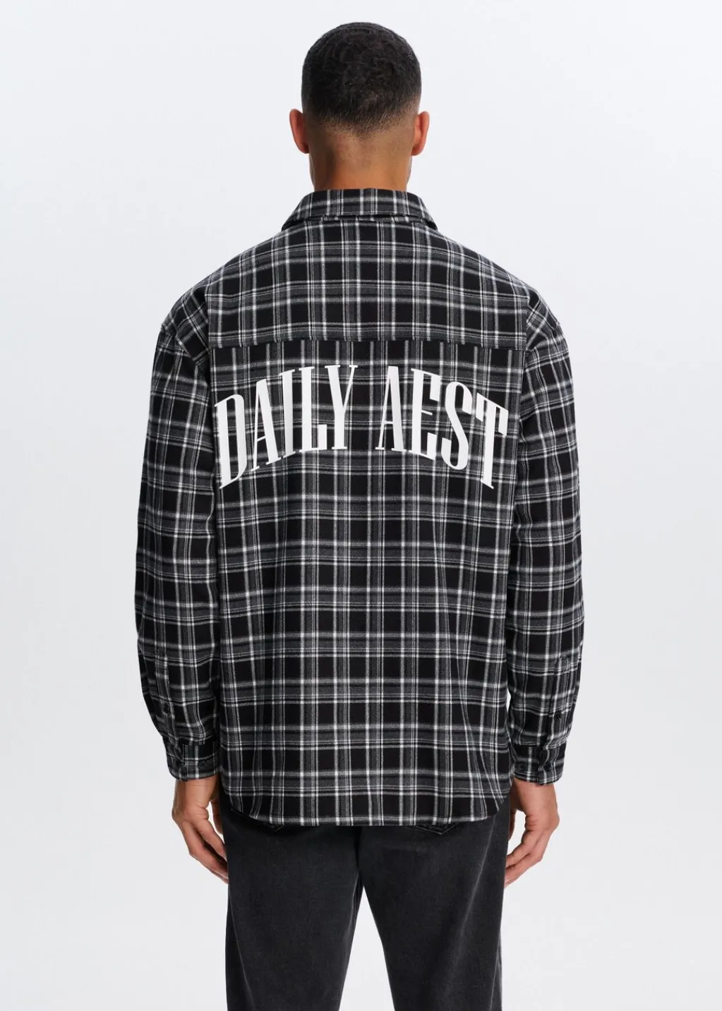 Overshirts<The Sting Oversized geruit overshirt zwart