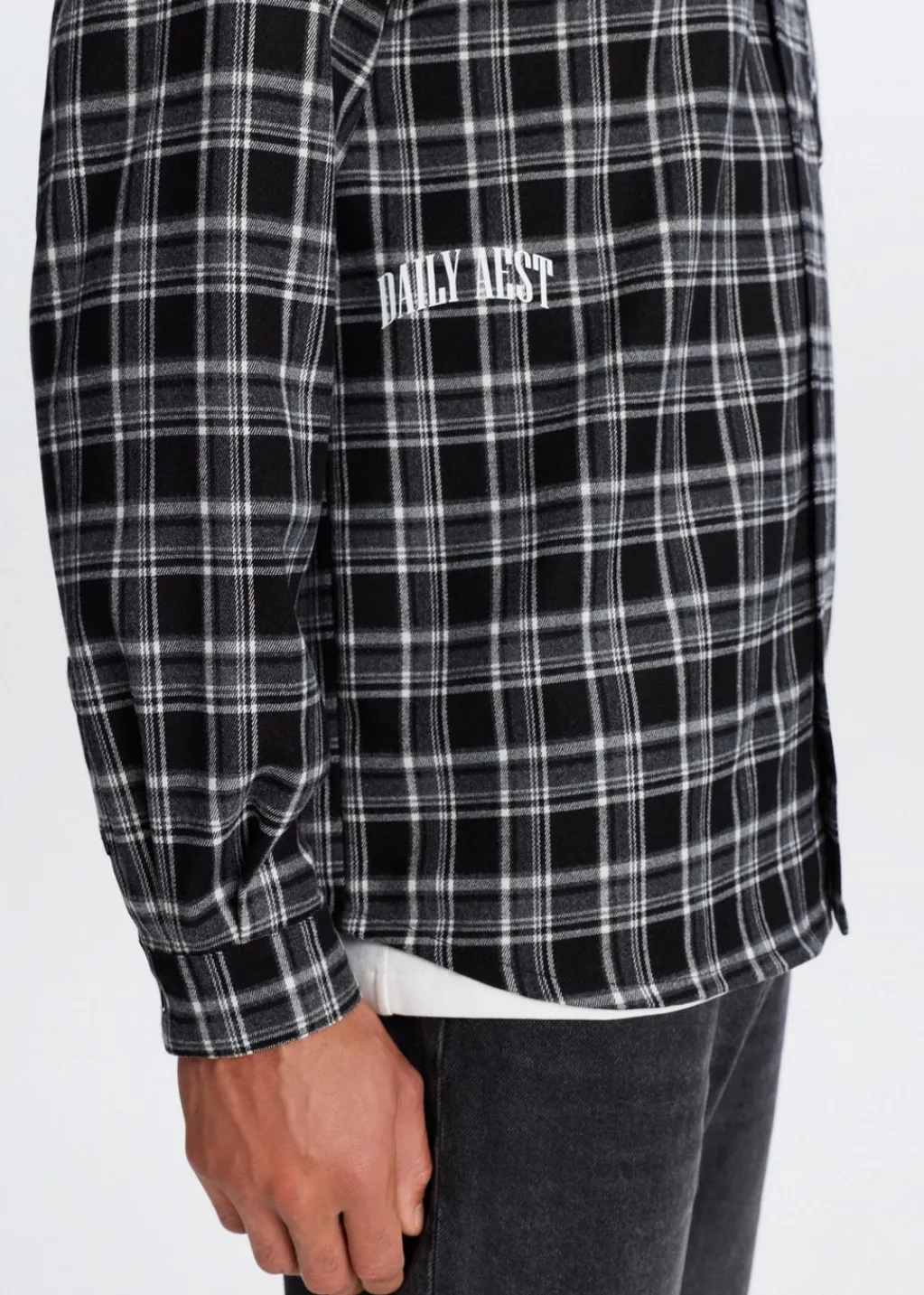 Overshirts<The Sting Oversized geruit overshirt zwart