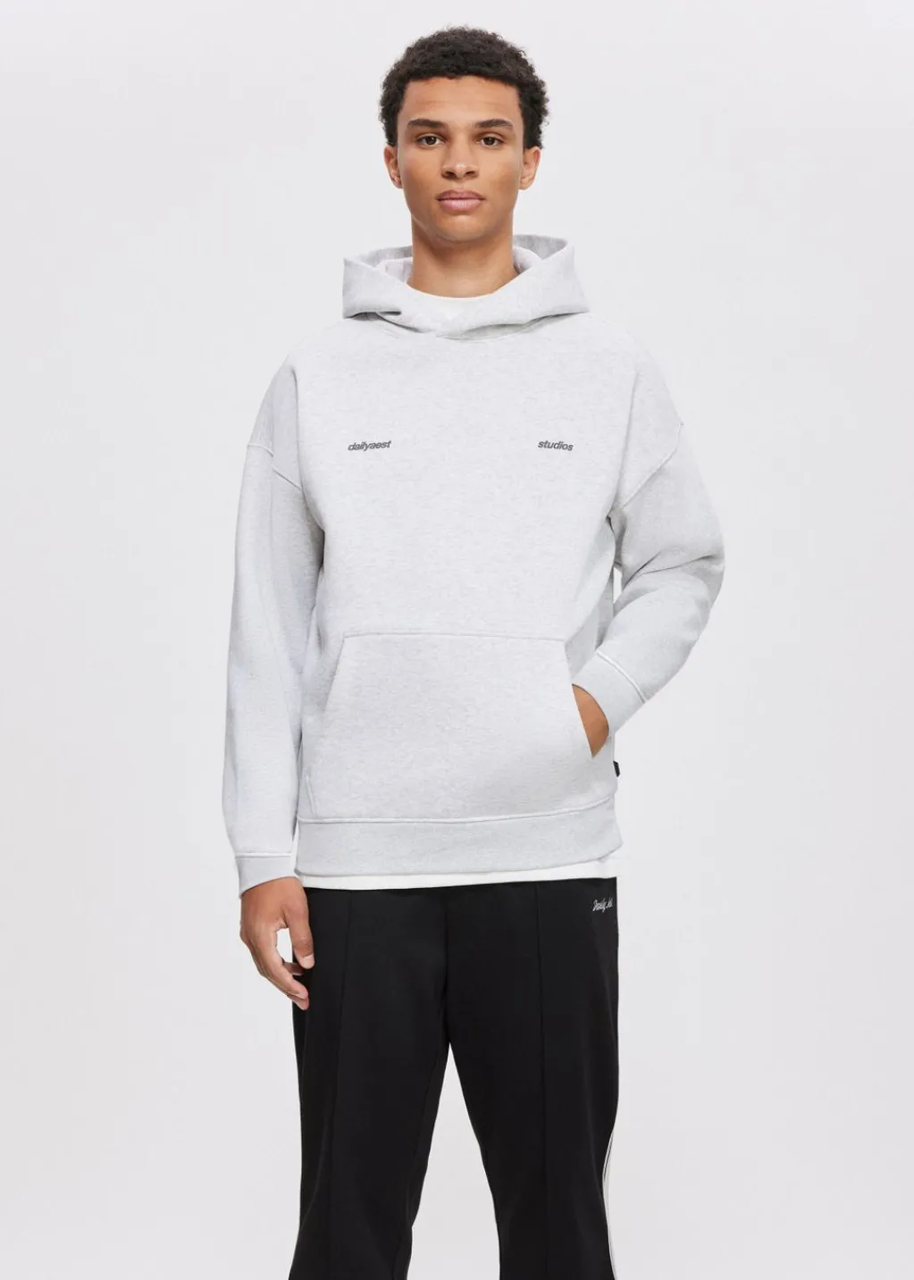 Sweaters En Hoodies<The Sting Oversized hoodie met backprint grijs, licht melee