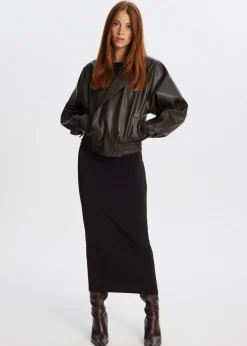 Jassen<The Sting Oversized imitatieleren jas donkerbruin