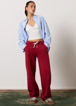 Basics|Broeken<The Sting Oversized jogger middenrood