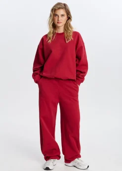 Basics|Broeken<The Sting Oversized jogger middenrood