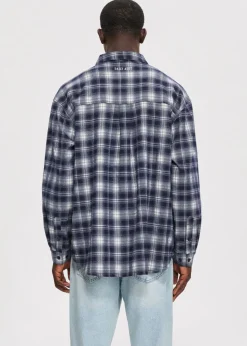 Overshirts<The Sting Oversized overshirt met merk donkerblauw