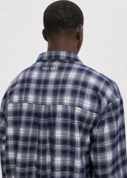 Overshirts<The Sting Oversized overshirt met merk donkerblauw