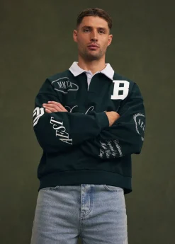 Polo's|Sweaters En Hoodies<The Sting Oversized polo petrol