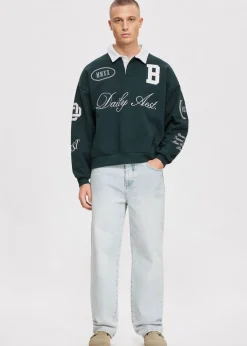 Polo's|Sweaters En Hoodies<The Sting Oversized polo petrol