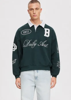 Polo's|Sweaters En Hoodies<The Sting Oversized polo petrol