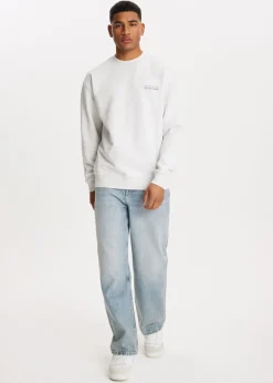Sweaters En Hoodies<The Sting Oversized sweater met logo grijs gem&ecirc;leerd