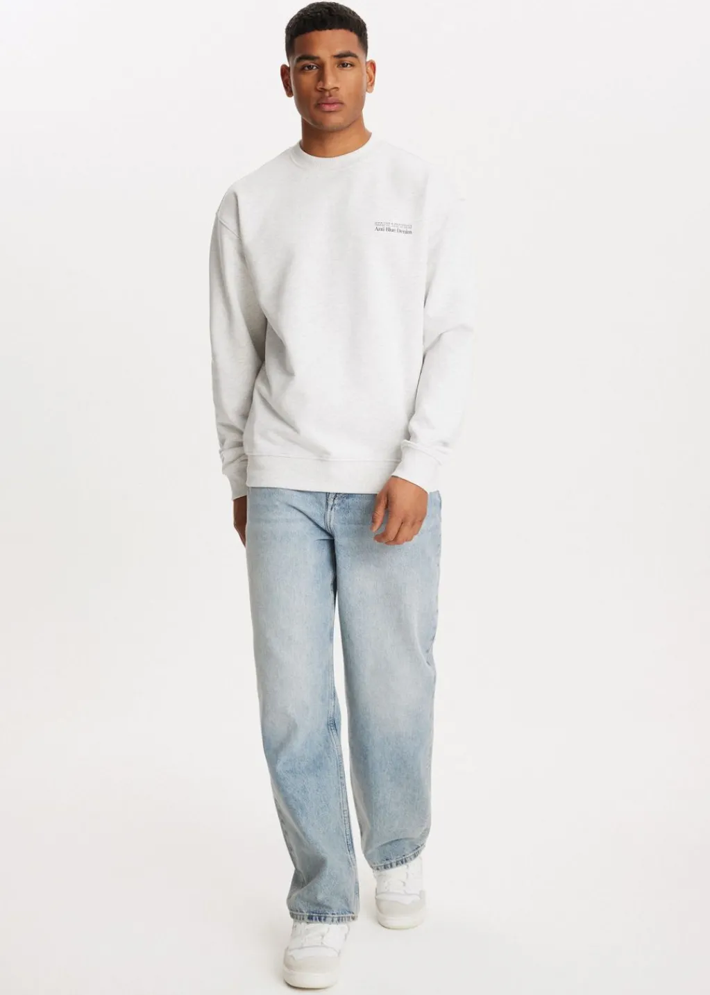 Sweaters En Hoodies<The Sting Oversized sweater met logo grijs gemêleerd