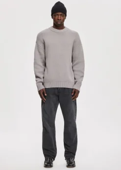 Truien En Vesten<The Sting Oversized trui overlap logo middengrijs