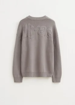 Truien En Vesten<The Sting Oversized trui overlap logo middengrijs