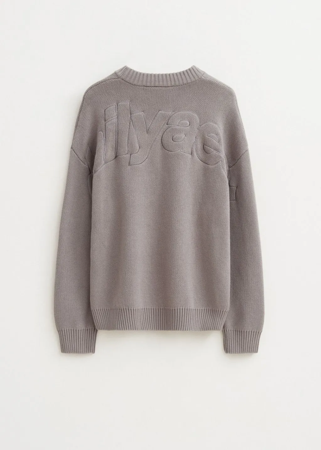 Truien En Vesten<The Sting Oversized trui overlap logo middengrijs