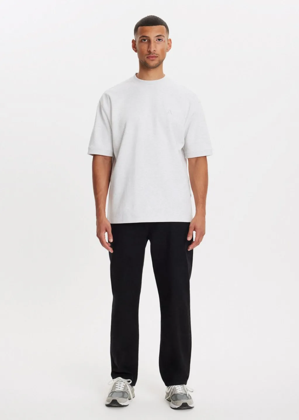 Basics|T-Shirts<The Sting Oversized t-shirt grijs gemêleerd