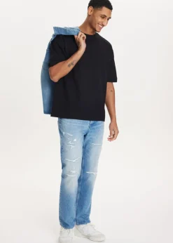 Basics|T-Shirts<The Sting Oversized t-shirt zwart