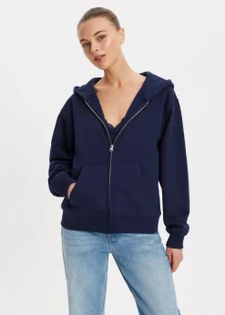 Basics|Truien En Vesten<The Sting Oversized vest met rits donkerblauw