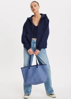 Basics|Truien En Vesten<The Sting Oversized vest met rits donkerblauw