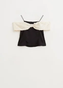 Tops<The Sting Pailletten strik top zwart