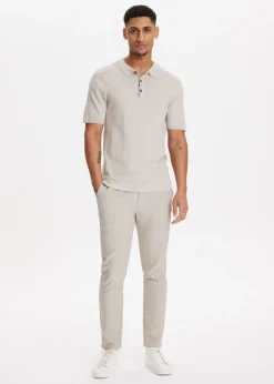 Broeken<The Sting Pantalon met gemêleerde look zand