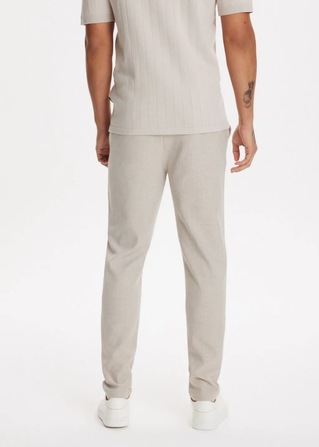 Broeken<The Sting Pantalon met gemêleerde look zand