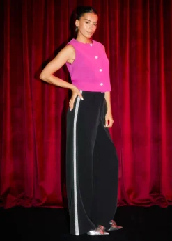 Broeken<The Sting Pantalon met parels zwart
