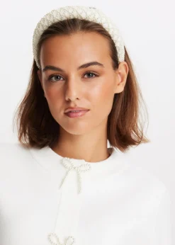 Haaraccessoires<The Sting Parelhaarband wit, off-white