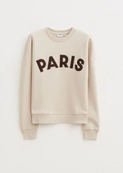 Sweaters En Hoodies<The Sting Paris geborduurde sweater lichtzand