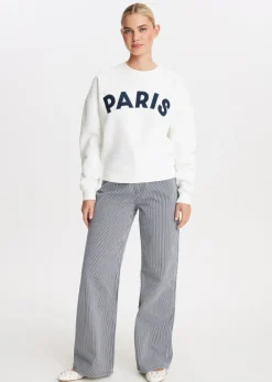 Sweaters En Hoodies<The Sting Paris geborduurde sweater wit, off-white