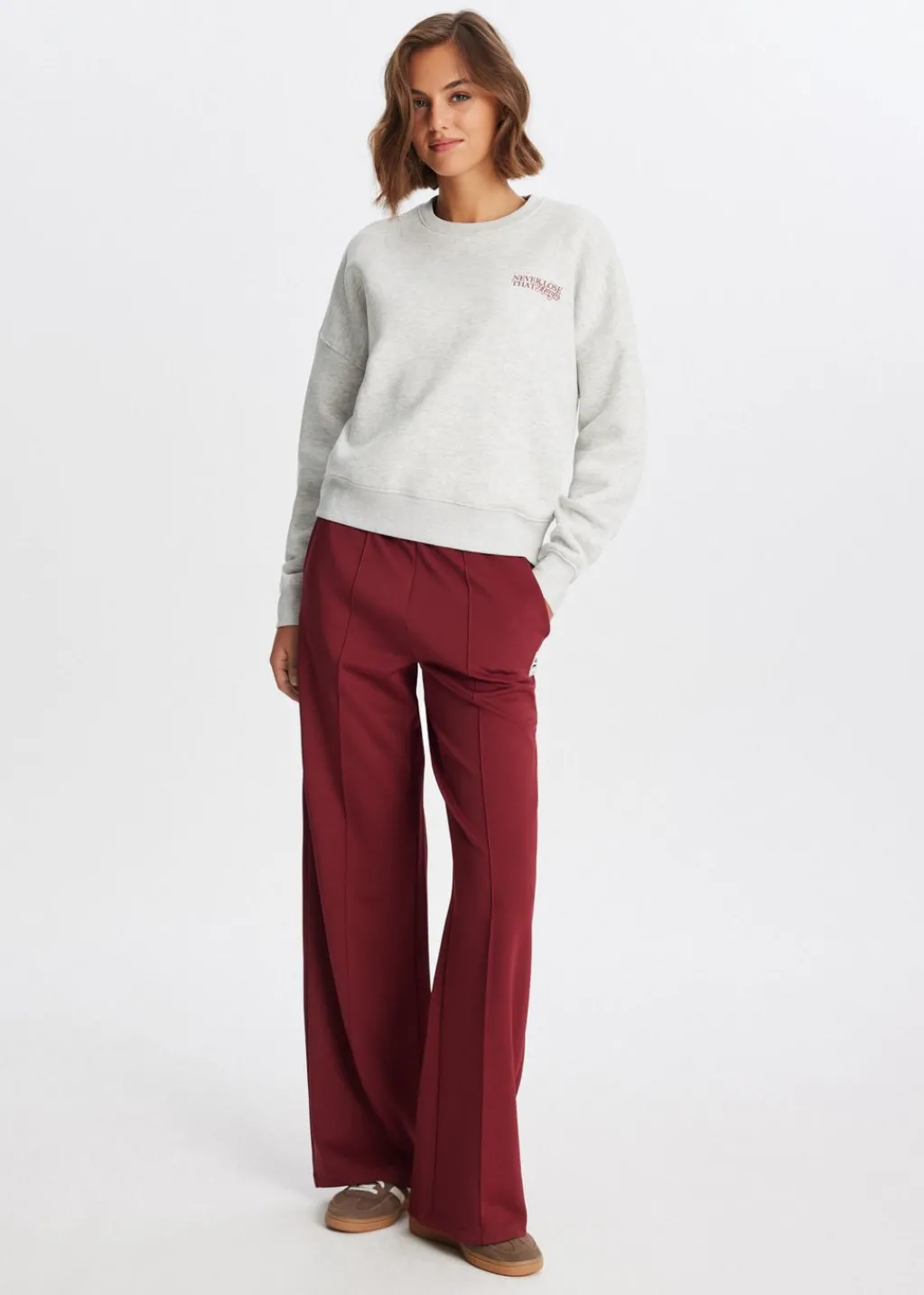 Broeken<The Sting Pintuck broek donkerrood