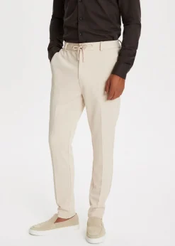 Broeken<The Sting Piqué chino slim fit lichtzand