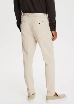 Broeken<The Sting Piqué chino slim fit lichtzand