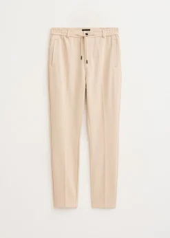 Broeken<The Sting Piqué chino slim fit lichtzand