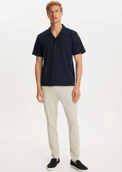 Broeken<The Sting Piqué chino slim fit zand