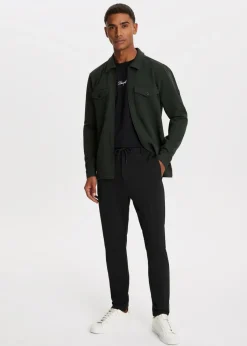 Broeken<The Sting Piqué chino slim fit zwart