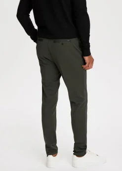 Broeken<The Sting Piqué chino slim fit donkergroen