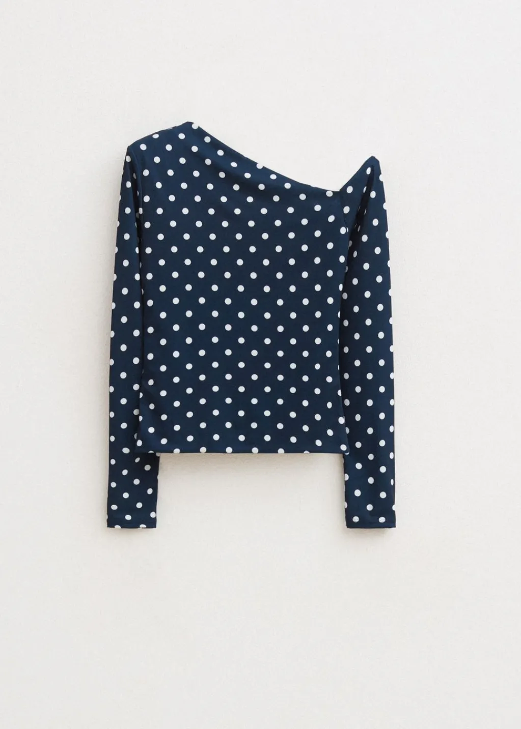 Tops<The Sting Polkadot longsleeve donkerblauw
