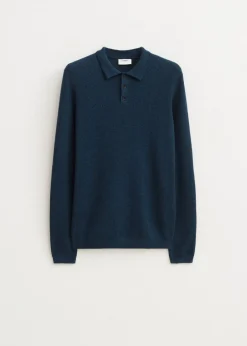 Polo's|Truien En Vesten<The Sting Polo met honinggraatdetail petrol