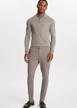 Polo's|Truien En Vesten<The Sting Polo met lange mouwen toffee
