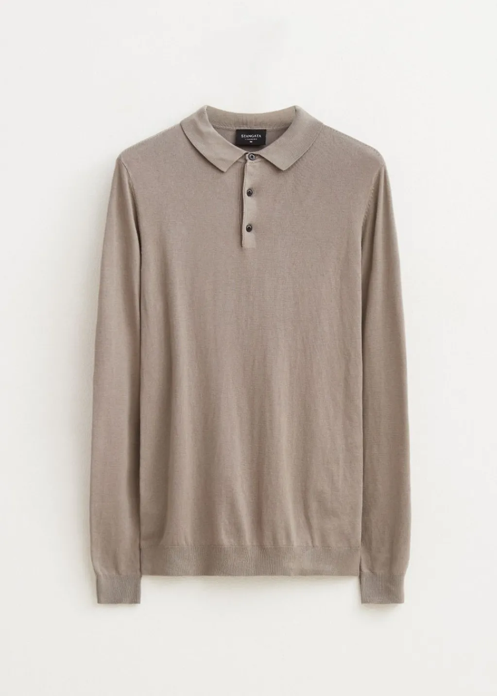 Polo's|Truien En Vesten<The Sting Polo met lange mouwen toffee