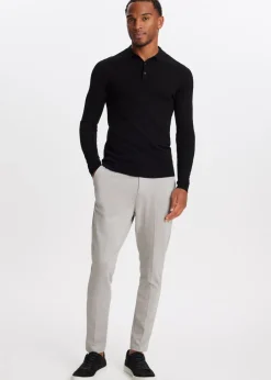 Polo's|Truien En Vesten<The Sting Polo met lange mouwen zwart