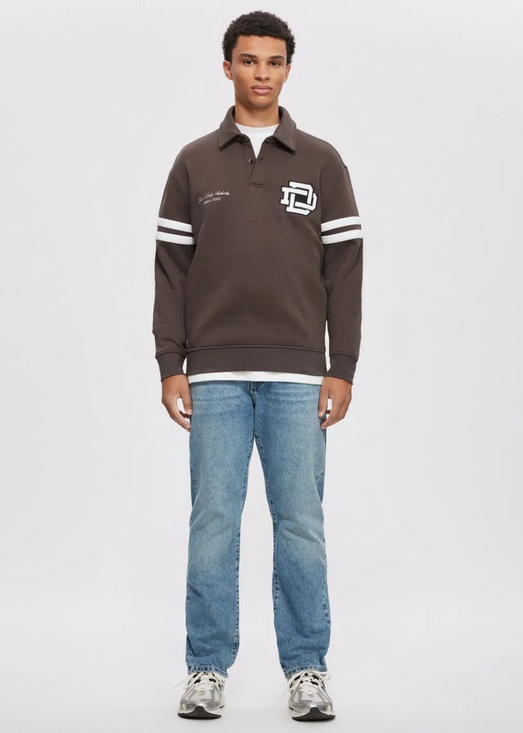 Polo's|Sweaters En Hoodies<The Sting Polo met logo bruin