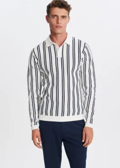 Polo's|Truien En Vesten<The Sting Polo met strepen donkerblauw