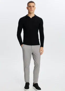 Polo's|Truien En Vesten<The Sting Polo van merinowol zwart