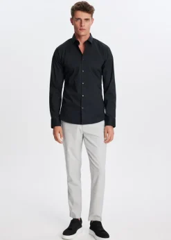 Overhemden<The Sting Poplin overhemd zwart