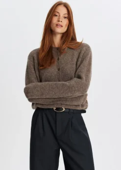 Truien En Vesten<The Sting Premium vestje bruin gem&ecirc;leerd