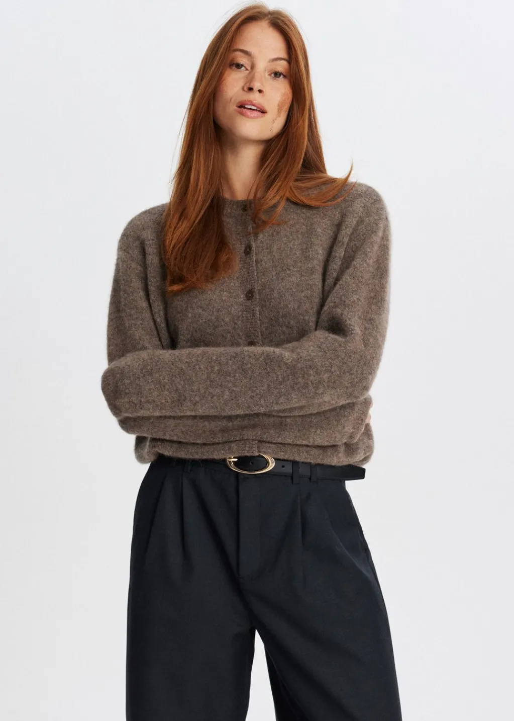 Truien En Vesten<The Sting Premium vestje bruin gemêleerd