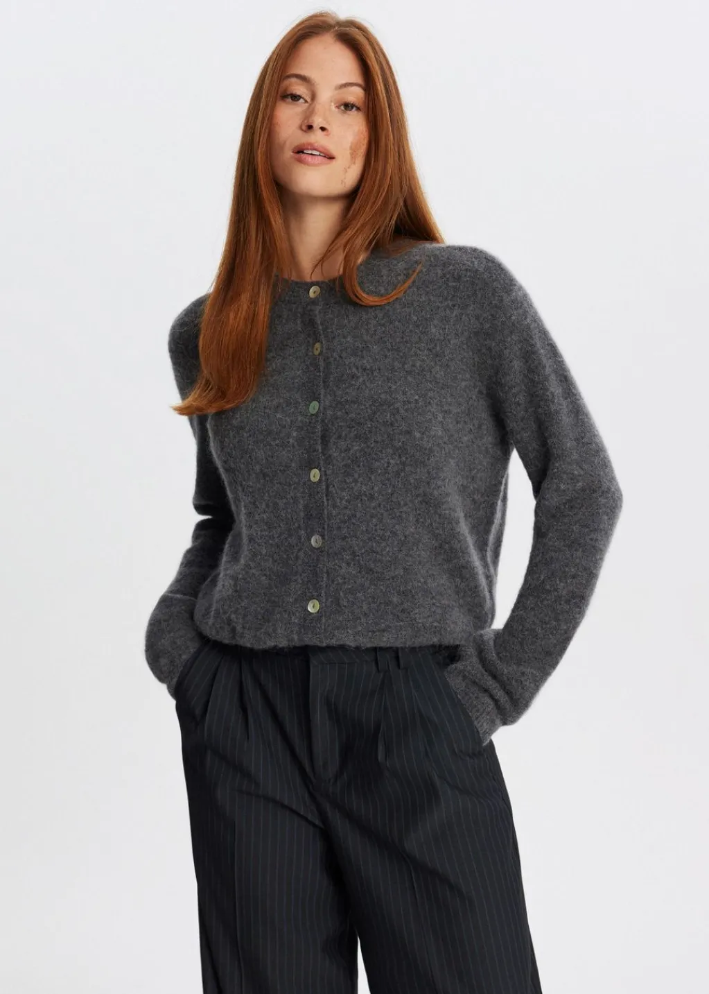 Truien En Vesten<The Sting Premium vestje antraciet gemêleerd