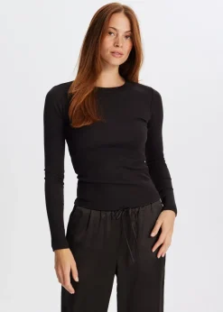 T-Shirts<The Sting Rib t-shirt met lange mouwen donkerbruin