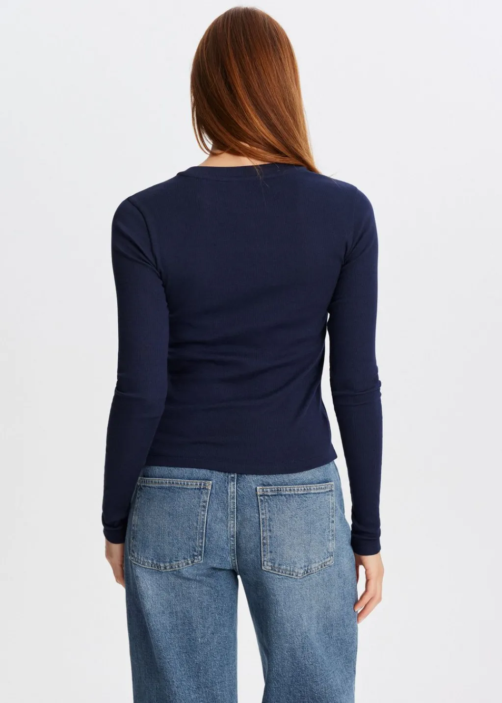 T-Shirts<The Sting Rib t-shirt met lange mouwen donkerblauw